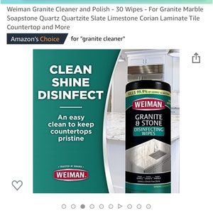 Weiman Granite & Stone Disinfecting Wipes 30 (3 for $10